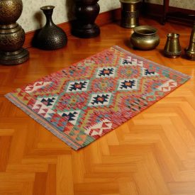   Kilim szőnyeg Chobi 87x120 kézi szövésű afgán gyapjú kilim