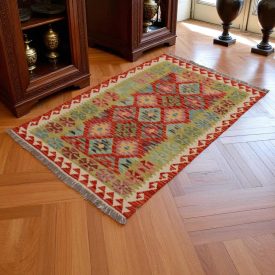   Kilim szőnyeg Chobi 155x98 kézi szövésű afgán gyapjú kilim
