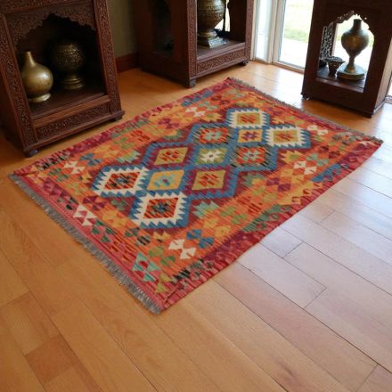 Kilim szőnyeg Chobi 147x108 kézi szövésű afgán gyapjú kilim