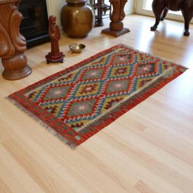   Etnikai Kilim szőnyeg Chobi 160x103 kézi szövésű afgán gyapjú kilim
