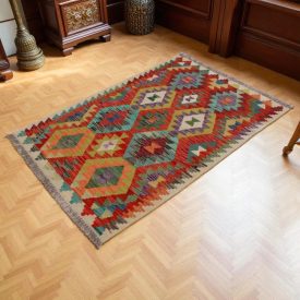   Kilim szőnyeg Chobi 148x102 kézi szövésű afgán gyapjú kilim