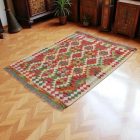 Chobi Kilim szőnyeg 144x110 kézi szövésű afgán gyapjú kilim