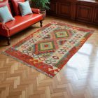 Kilim szőnyeg Chobi 145x100 kézi szövésű afgán gyapjú kilim