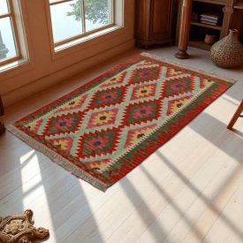   Kilim szőnyeg Chobi 153x100 kézi szövésű afgán gyapjú kilim