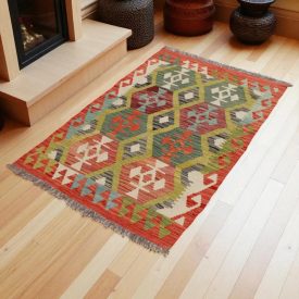   Kilim szőnyeg Chobi 153x98 kézi szövésű afgán gyapjú kilim