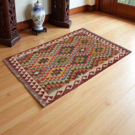   Kilim szőnyeg Chobi 149x99 kézi szövésű afgán gyapjú kilim