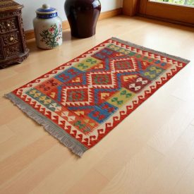   Kilim szőnyeg Chobi 148x100 kézi szövésű afgán gyapjú kilim