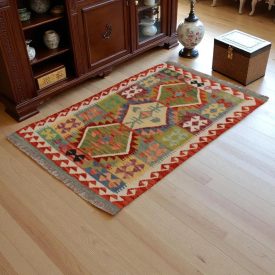   Kilim szőnyeg Chobi 148x93 kézi szövésű afgán gyapjú kilim