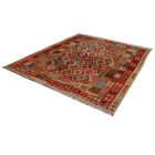 Chobi Kilim szőnyeg 238x299 kézi szövésű afgán gyapjú kilim