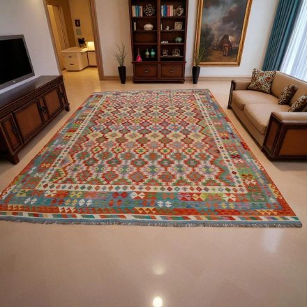 Chobi Kilim szőnyeg 301x484 kézi szövésű afgán gyapjú kilim