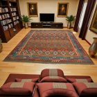 Chobi Kilim szőnyeg 300x394 kézi szövésű afgán gyapjú kilim