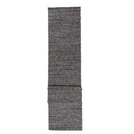   Szürke gyapjú futószőnyeg Rustic 90x438 gyapjú szőnyeg a folyósora