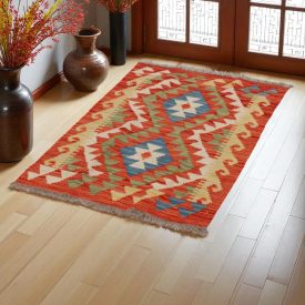   Kilim szőnyeg Chobi 94x63 kézi szövésű afgán gyapjú kilim