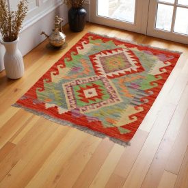   Kilim szőnyeg Chobi 66x84 kézi szövésű afgán gyapjú kilim