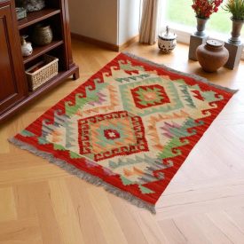   Kilim szőnyeg Chobi 64x86 kézi szövésű afgán gyapjú kilim
