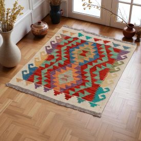   Kilim szőnyeg Chobi 66x82 kézi szövésű afgán gyapjú kilim