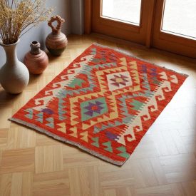   Kézi szövésű Kilim szőnyeg Chobi 62x86 afgán gyapjú kilim
