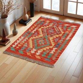   Kilim szőnyeg Chobi 61x88 kézi szövésű afgán gyapjú kilim