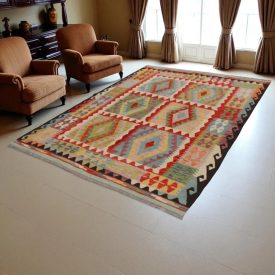  Kilim szőnyeg Chobi 248x176 kézi szövésű afgán gyapjú kilim