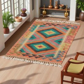   Kilim szőnyeg Chobi 77x60 kézi szövésű afgán gyapjú kilim