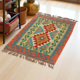   Kilim szőnyeg Chobi 66x94 kézi szövésű afgán gyapjú kilim