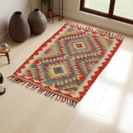   Kilim szőnyeg Chobi 60x92 kézi szövésű afgán gyapjú kilim