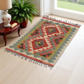   Kilim szőnyeg Chobi 65x98 kézi szövésű afgán gyapjú kilim