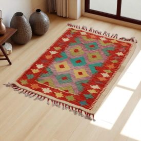   Kilim szőnyeg Chobi 89x61 kézi szövésű afgán gyapjú kilim