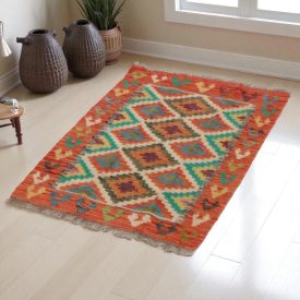   Kilim szőnyeg Chobi 85x60 kézi szövésű afgán gyapjú kilim