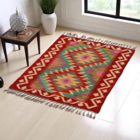   Kilim szőnyeg Chobi 85x60 kézi szövésű afgán gyapjú kilim