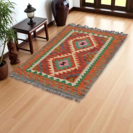   Kilim szőnyeg Chobi 82x128 kézi szövésű afgán gyapjú kilim