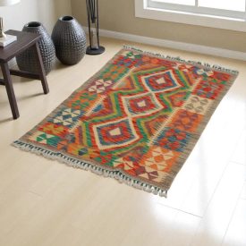   Kilim szőnyeg Chobi 78x118 kézi szövésű afgán gyapjú kilim