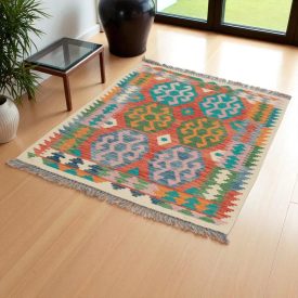   Chobi Kilim szőnyeg 154x104 kézi szövésű afgán gyapjú kilim