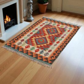   Kilim szőnyeg Chobi 84x124 kézi szövésű afgán gyapjú kilim