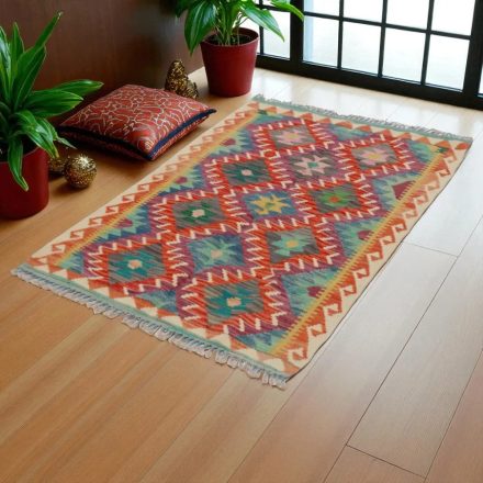 Kilim szőnyeg Chobi 98x161 kézi szövésű afgán gyapjú kilim