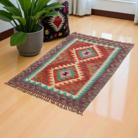   Kilim szőnyeg Chobi 84x122 kézi szövésű afgán gyapjú kilim