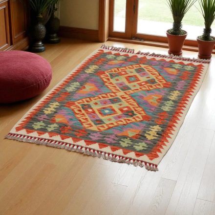 Chobi Kilim szőnyeg 117x87 kézi szövésű afgán gyapjú kilim