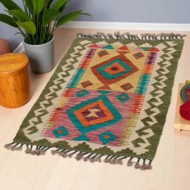   Kilim szőnyeg Chobi 80x57 kézi szövésű afgán gyapjú kilim