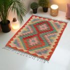 Kilim szőnyeg Chobi 91x62 kézi szövésű afgán gyapjú kilim