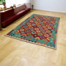   Etnikai Kilim szőnyeg Chobi 167x254 kézi szövésű afgán Kilim