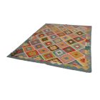 Gyapjú Kilim szőnyeg Chobi 182x250 kézi szövésű afgán Kilim