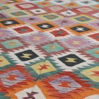 Gyapjú Kilim szőnyeg Chobi 198x296 kézi szövésű afgán Kilim