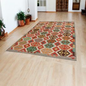   Afgán Kilim szőnyeg Chobi 201x308 etnikai kézi szövésű Kilim