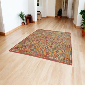   Etnikai Kilim szőnyeg Chobi 211x293 kézi szövésű afgán Kilim