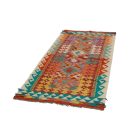 Etnikai Kilim futószőnyeg Chobi 85x194 kézi szövésű afgán Kilim