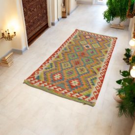   Kézi szövésű Kilim futószőnyeg 88x230 Maimana Kilim szőnyeg