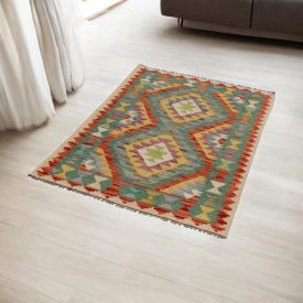   Gyapjú Kilim szőnyeg Chobi 87x120 kézi szövésű afgán Kilim