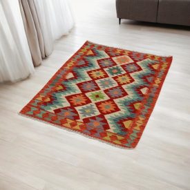   Kézi szövésű Kilim Chobi 82x121 afgán gyapjú Kilim szőnyeg