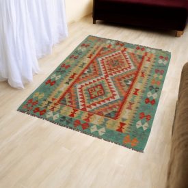   Afgán Kilim szőnyeg Chobi 101x150 etnikai kézi szövésű Kilim