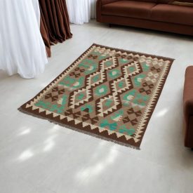   Afgán Kilim szőnyeg Chobi 101x145 etnikai kézi szövésű Kilim